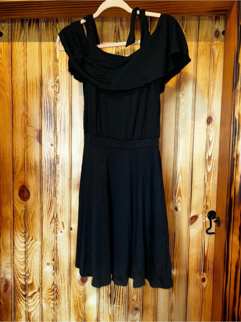 Black girls Tie-Shoulder Ruffle Dress